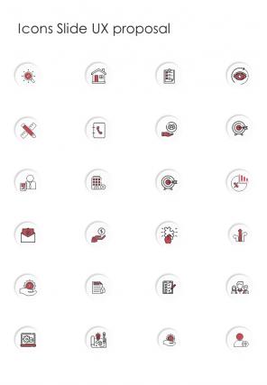 Icons Slide UX Proposal One Pager Sample Example Document