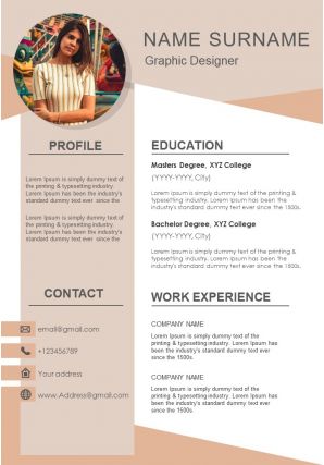 Impressive resume sample with job experience