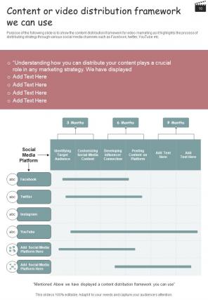 Influencer Reel And Video Action Plan Playbook Report Sample Example Document