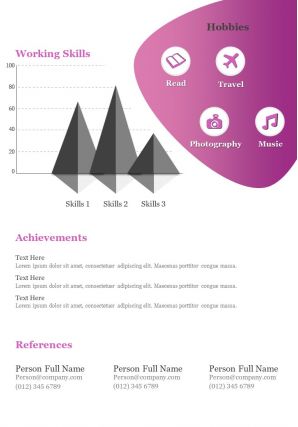 Infographic resume creative sample design template for self introduction