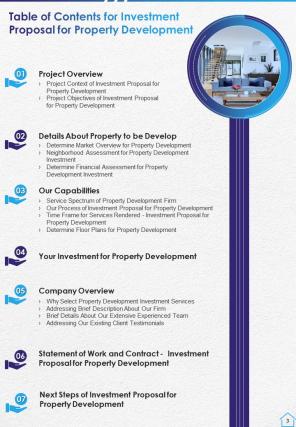 Investment for property development proposal example document report doc pdf ppt
