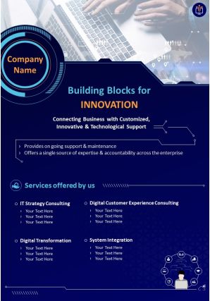 It consulting company two page brochure flyer template