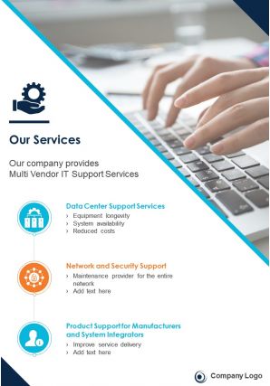 It consulting services four page brochure template