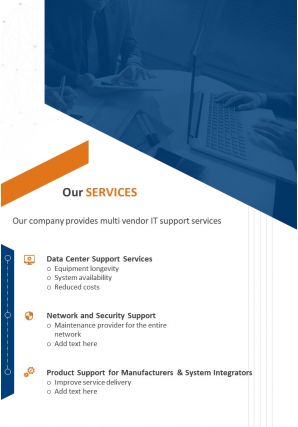 It Services Company Four Page Brochure Template