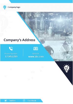 It services consulting company two page brochure template