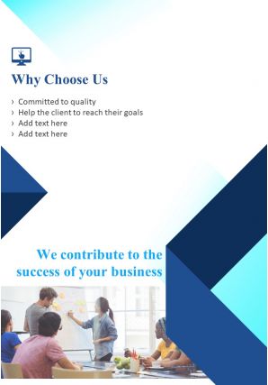 It services four page brochure template