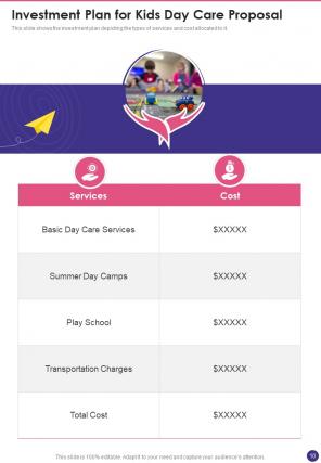 Kids Day Care Proposal Example Document Report Doc Pdf Ppt