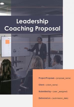 Leadership coaching proposal example document report doc pdf ppt