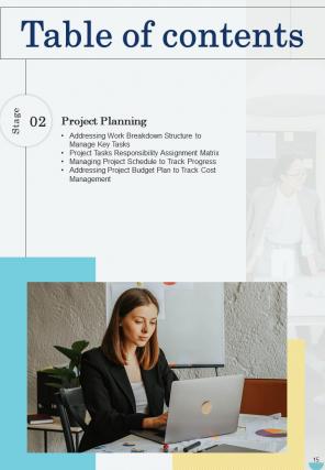 Managing Project Development Stages Playbook Report Sample Example Document Colorful Best