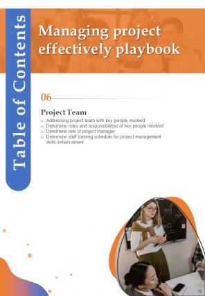 Managing Project Effectively Playbook Report Sample Example Document Idea Adaptable