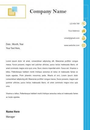 Marketing business letterhead design template