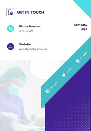 Medical marketing four page brochure template