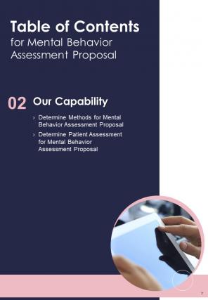 Mental Behavior Assessment Proposal Report Sample Example Document