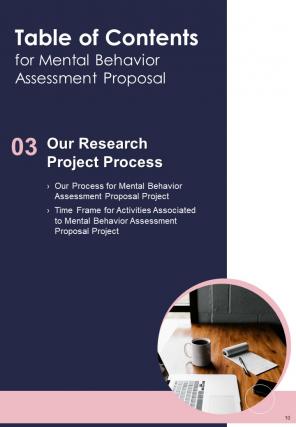 Mental Behavior Assessment Proposal Report Sample Example Document