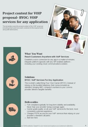Mobile VoIP Solution Development Proposal Report Sample Example Document