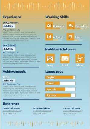 Modern resume powerpoint template to introduce yourself