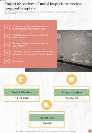 Mold Inspection Services Proposal Report Sample Example Document