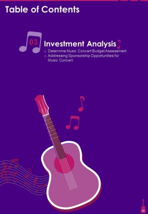 Music Concert Financing Proposal Sample Document Report Doc Pdf Ppt