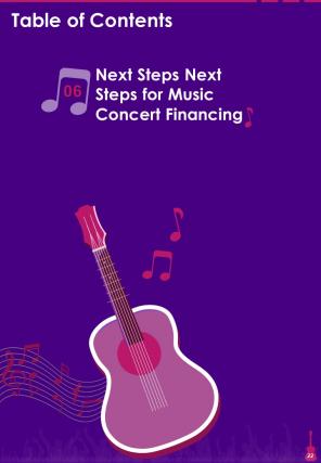 Music Concert Financing Proposal Sample Document Report Doc Pdf Ppt