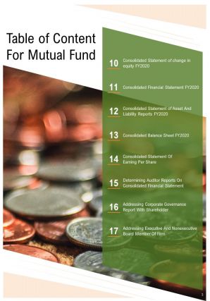 Mutual fund annual report template pdf doc ppt document report template
