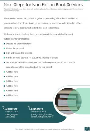 Non fiction book proposal example document report doc pdf ppt