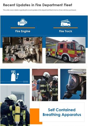 Ona page recent updates in fire department fleet report infographic ppt pdf document