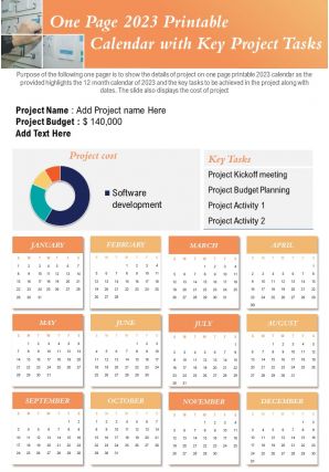 2024 One Page Printable Calendar Presentation Report Infographic PPT PDF  Document, Presentation Graphics, Presentation PowerPoint Example