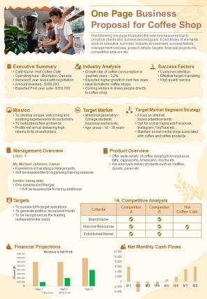 coffee roaster business plan pdf