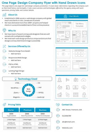 One Page Information Technology Plans Proposals and Templates