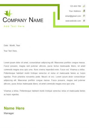 One page event management letterhead design template