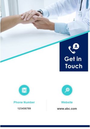 One page medical services brochure template
