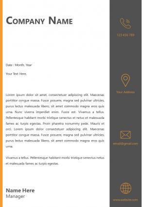 One page simple letterhead design template