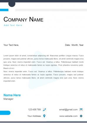 One page tech trading business letterhead design template