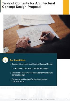 One pager architectural concept design proposal template