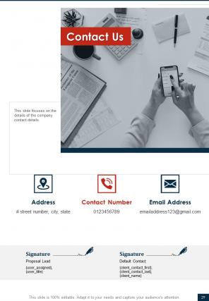 One pager b2b business proposal template