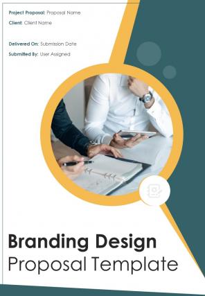 One pager branding design proposal template