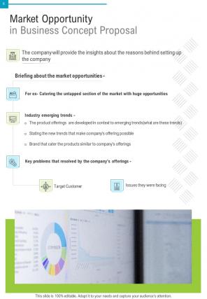One pager business concept proposal template