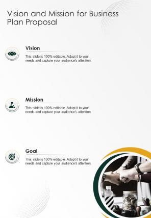 One pager business plan proposal template