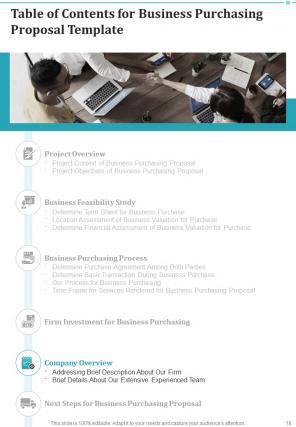 One pager business purchasing proposal template