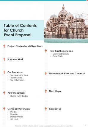 One pager church event proposal template