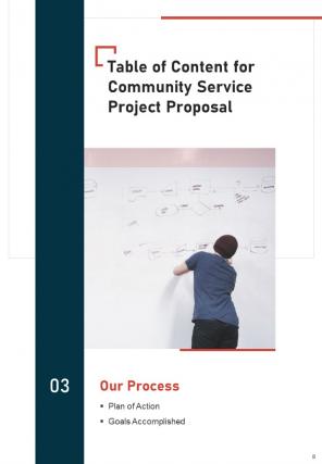 One pager community service project proposal template