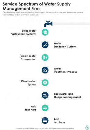 One pager community water supply project proposal template