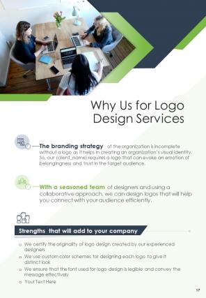One pager corporate logo design proposal template