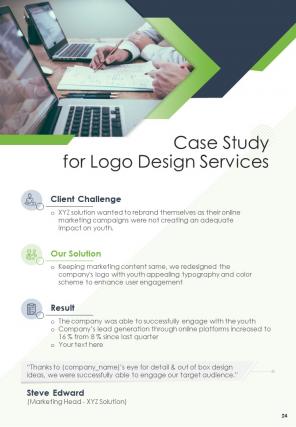 One pager corporate logo design proposal template