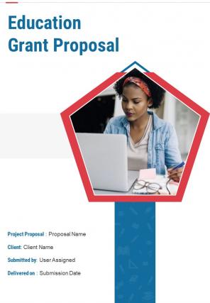 One pager education grant proposal template