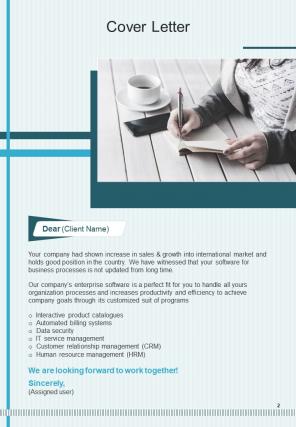 One pager enterprise software proposal template