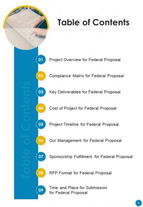 One pager federal proposal template