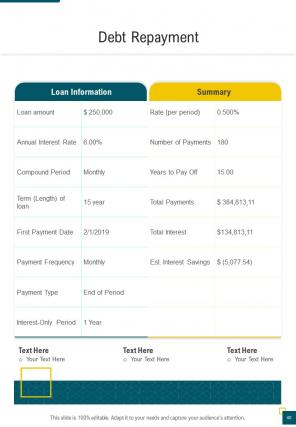 One pager financial proposal template