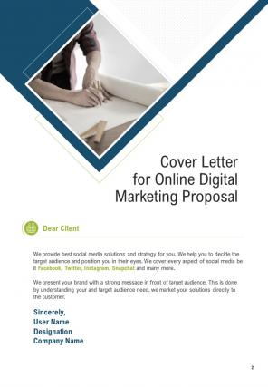 One pager online digital marketing proposal template