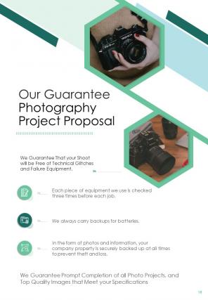 One pager photography project proposal template